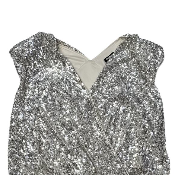 Express Silver Sequin Bodysuit - Women's Small - Picture 4 of 7